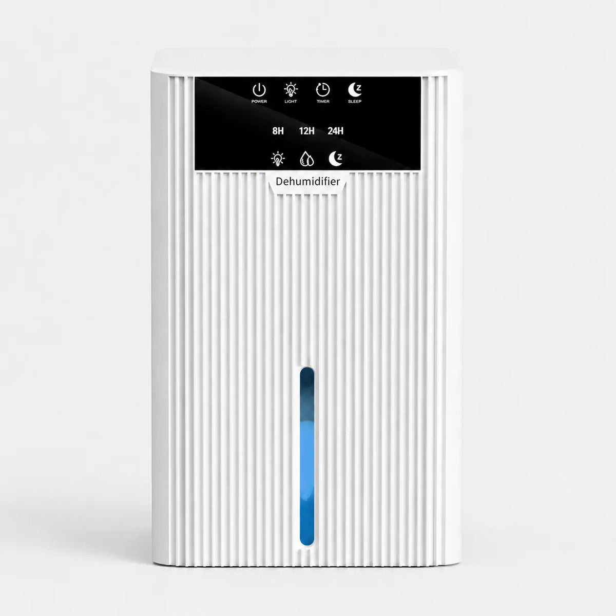 Déshumidificateur d’air Oléa Néris blanc, appareil moderne avec grille ventilée pour contrôler l’humidité intérieure.