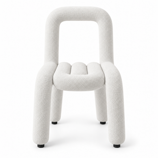 Chaise moderne blanche texturé