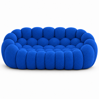 Canapé moderne bleu texturé