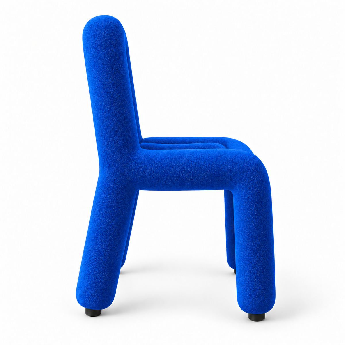 Chaise moderne bleu texturé Oléa | Réinventez votre confort.