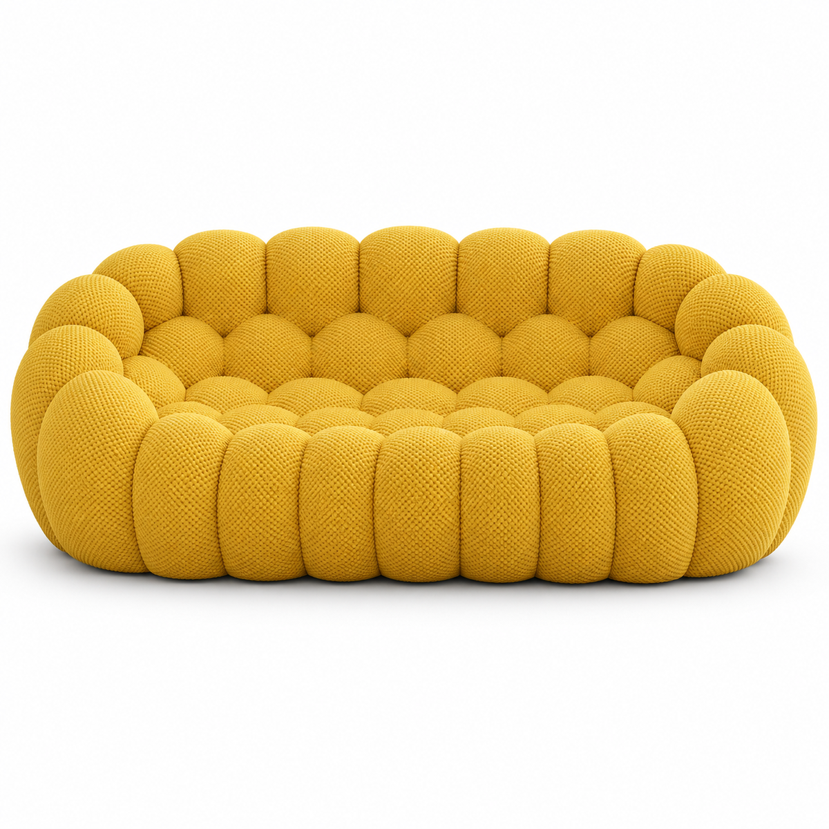 Canapé moderne jaune texturé Oléa | Réinventez votre confort.