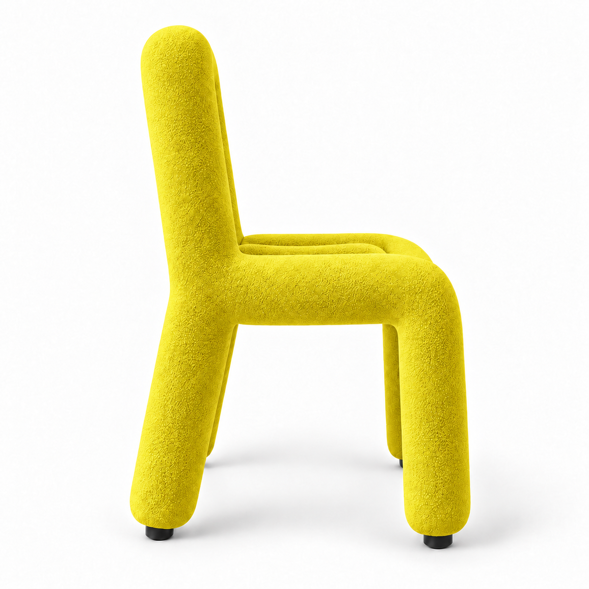 Chaise moderne jaune texturé Oléa | Réinventez votre confort.