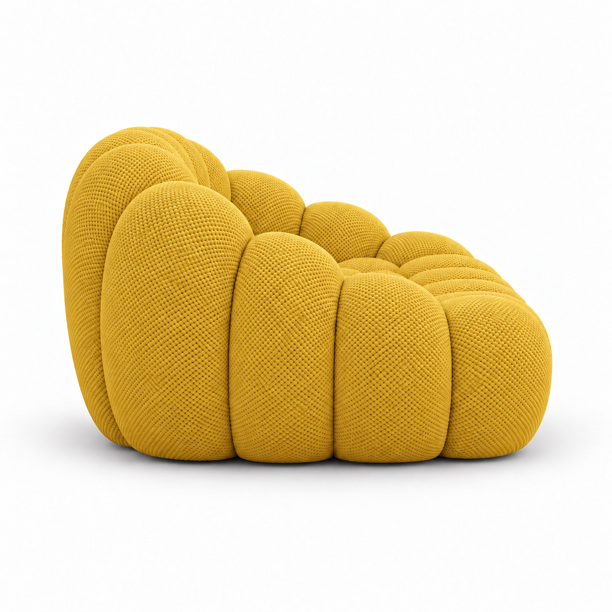 Canapé moderne jaune texturé Oléa | Réinventez votre confort.