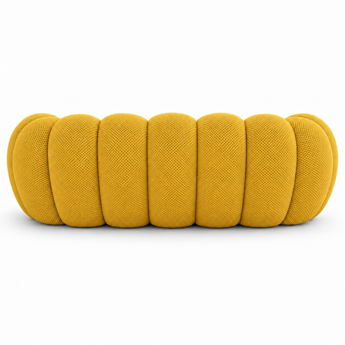 Canapé moderne jaune texturé Oléa | Réinventez votre confort.