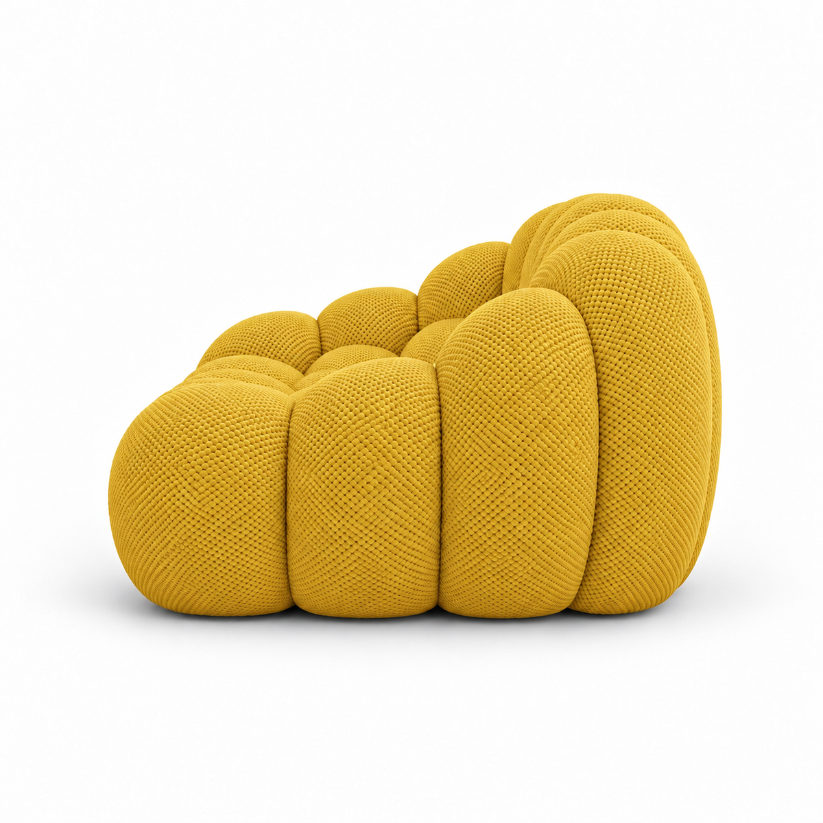 Canapé moderne jaune texturé Oléa | Réinventez votre confort.