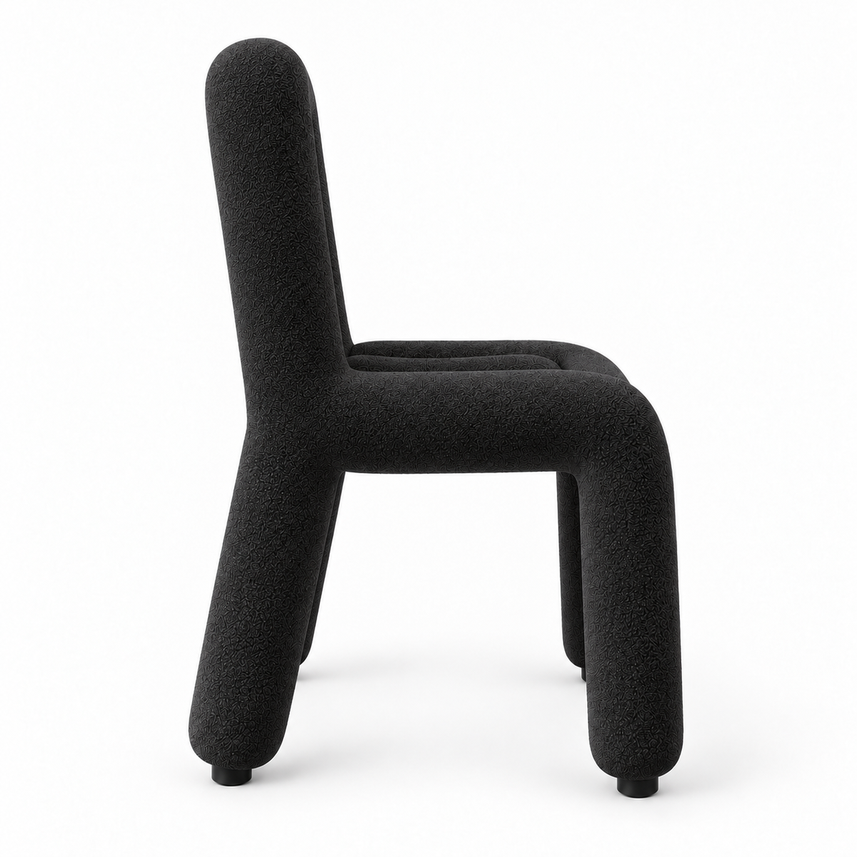 Chaise moderne noir texturé Oléa | Réinventez votre confort.