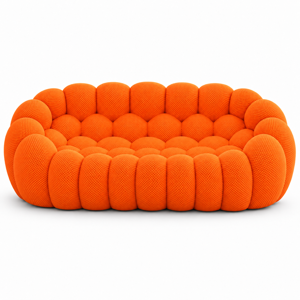 Canapé moderne orange texturé Oléa | Réinventez votre confort.