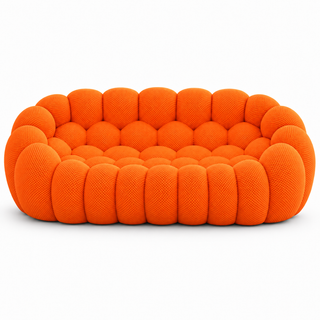 Canapé moderne orange texturé