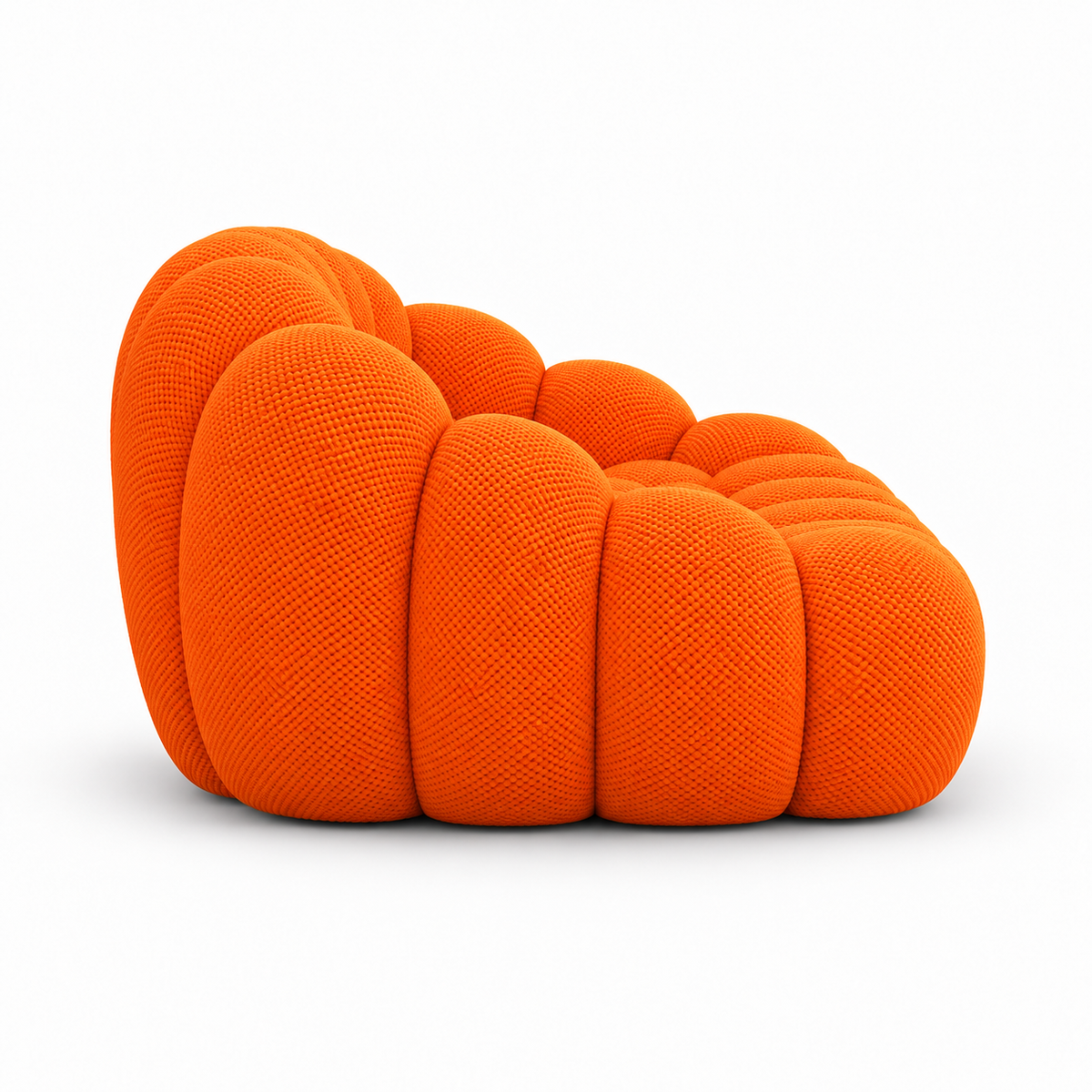 Canapé moderne orange texturé Oléa | Réinventez votre confort.
