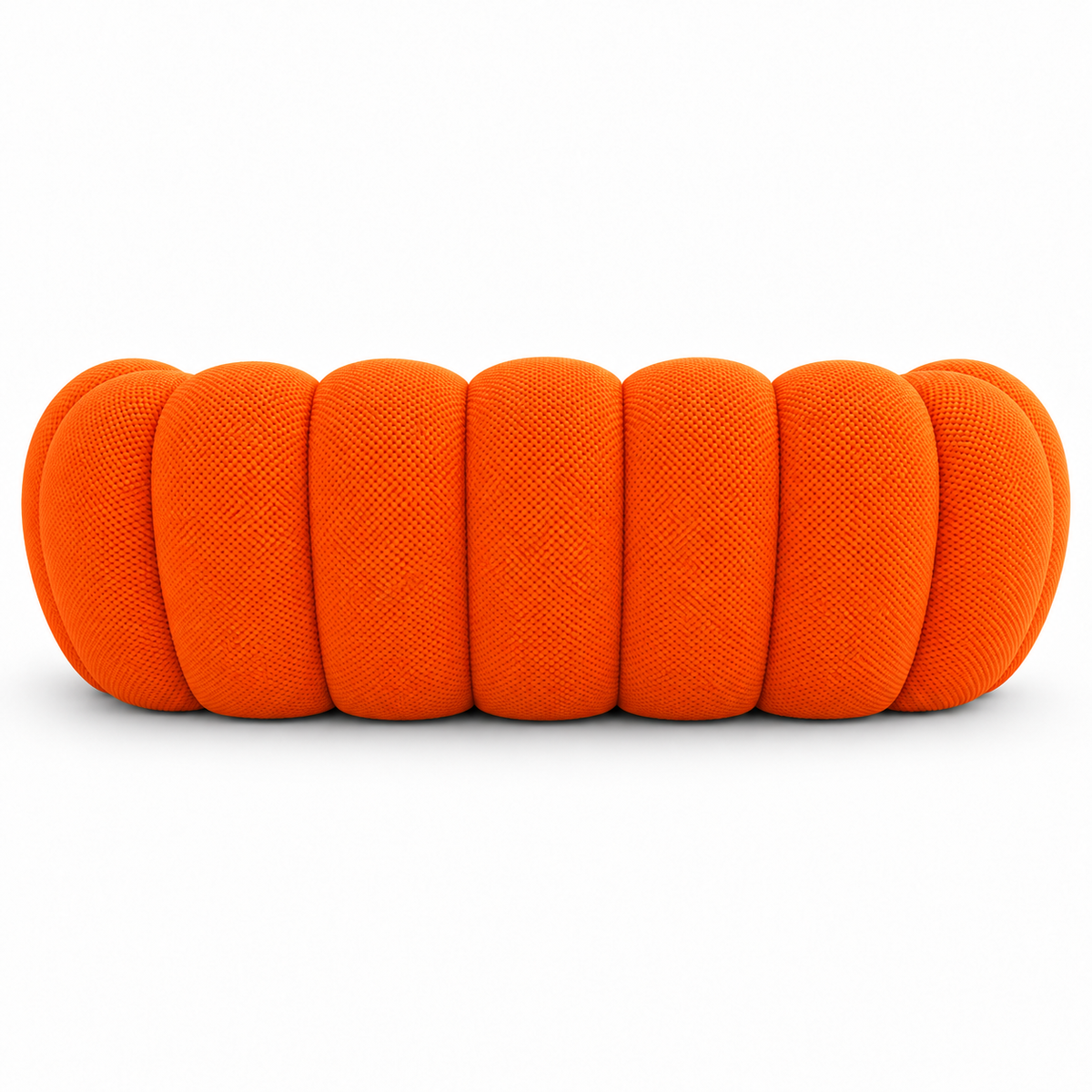 Canapé moderne orange texturé Oléa | Réinventez votre confort.