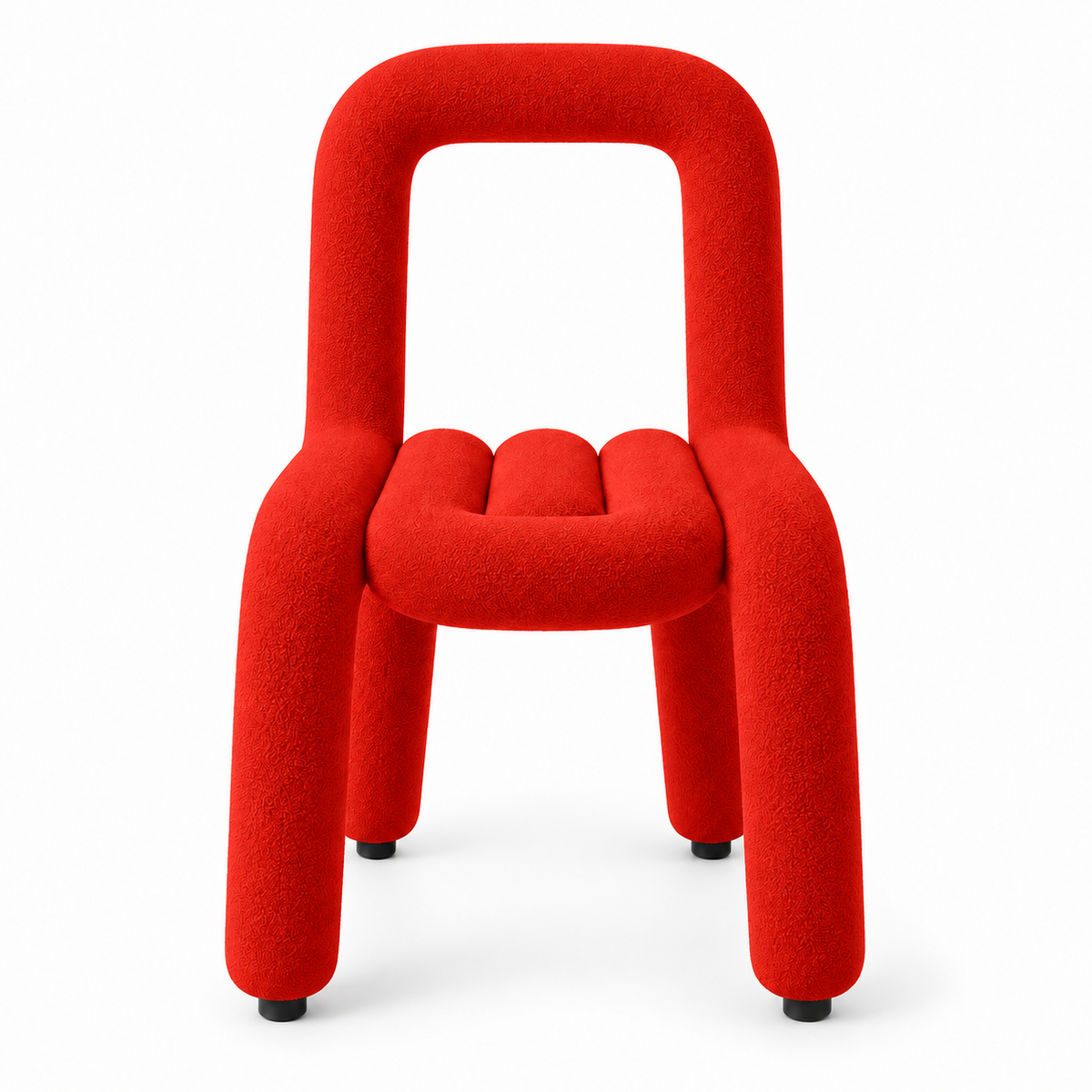 Chaise moderne rouge texturé Oléa | Réinventez votre confort.