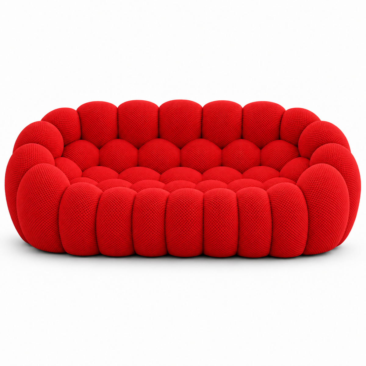 Canapé moderne rouge texturé Oléa | Réinventez votre confort.