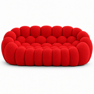 Canapé moderne rouge texturé