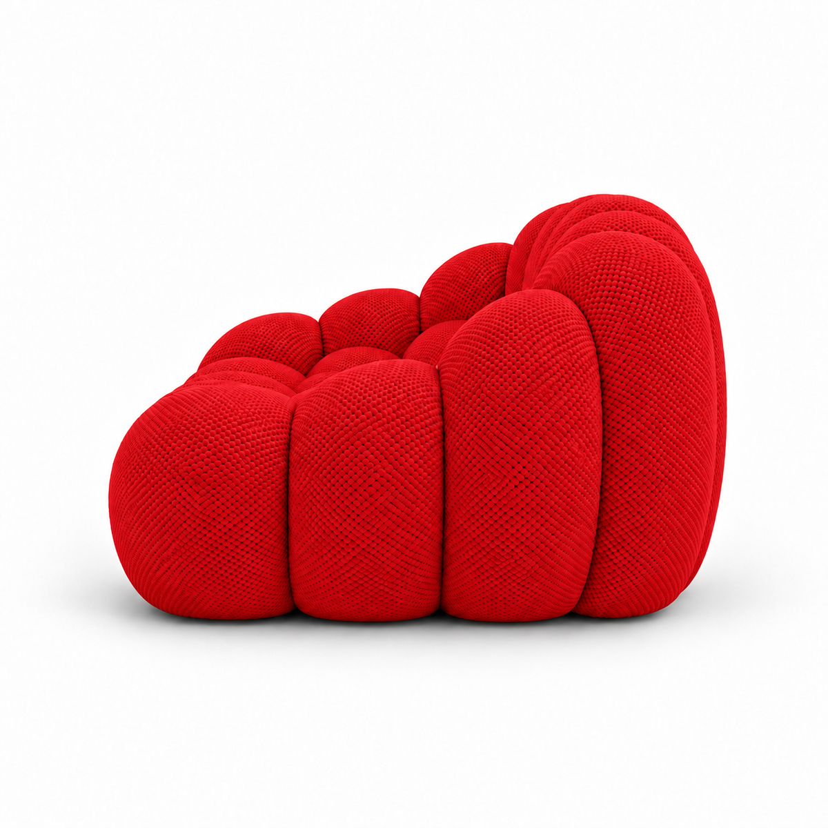 Canapé moderne rouge texturé Oléa | Réinventez votre confort.