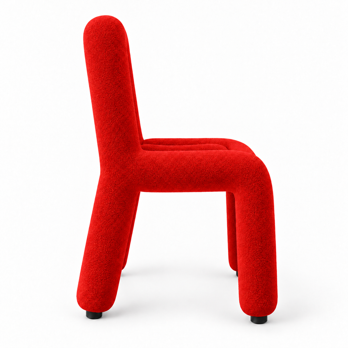 Chaise moderne rouge texturé Oléa | Réinventez votre confort.
