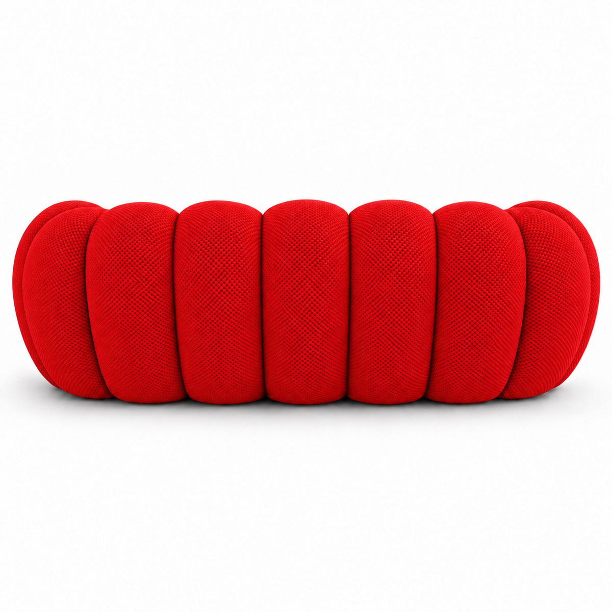 Canapé moderne rouge texturé Oléa | Réinventez votre confort.