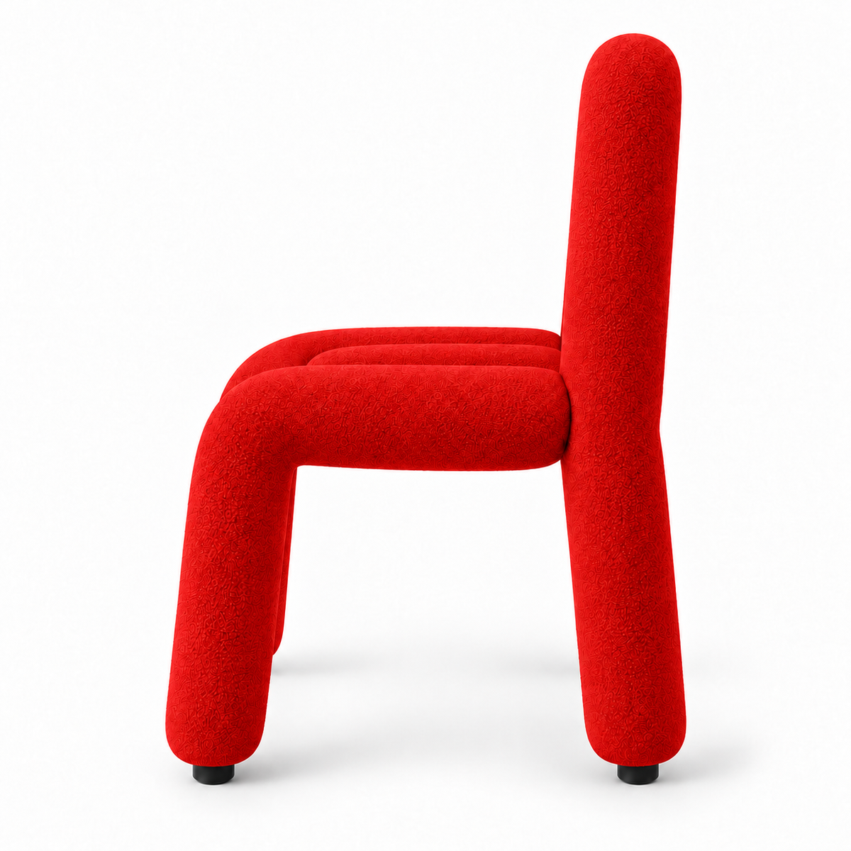 Chaise moderne rouge texturé Oléa | Réinventez votre confort.