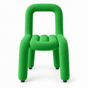 Chaise moderne verte texturé