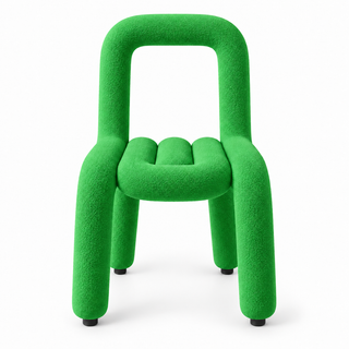 Chaise moderne verte texturé