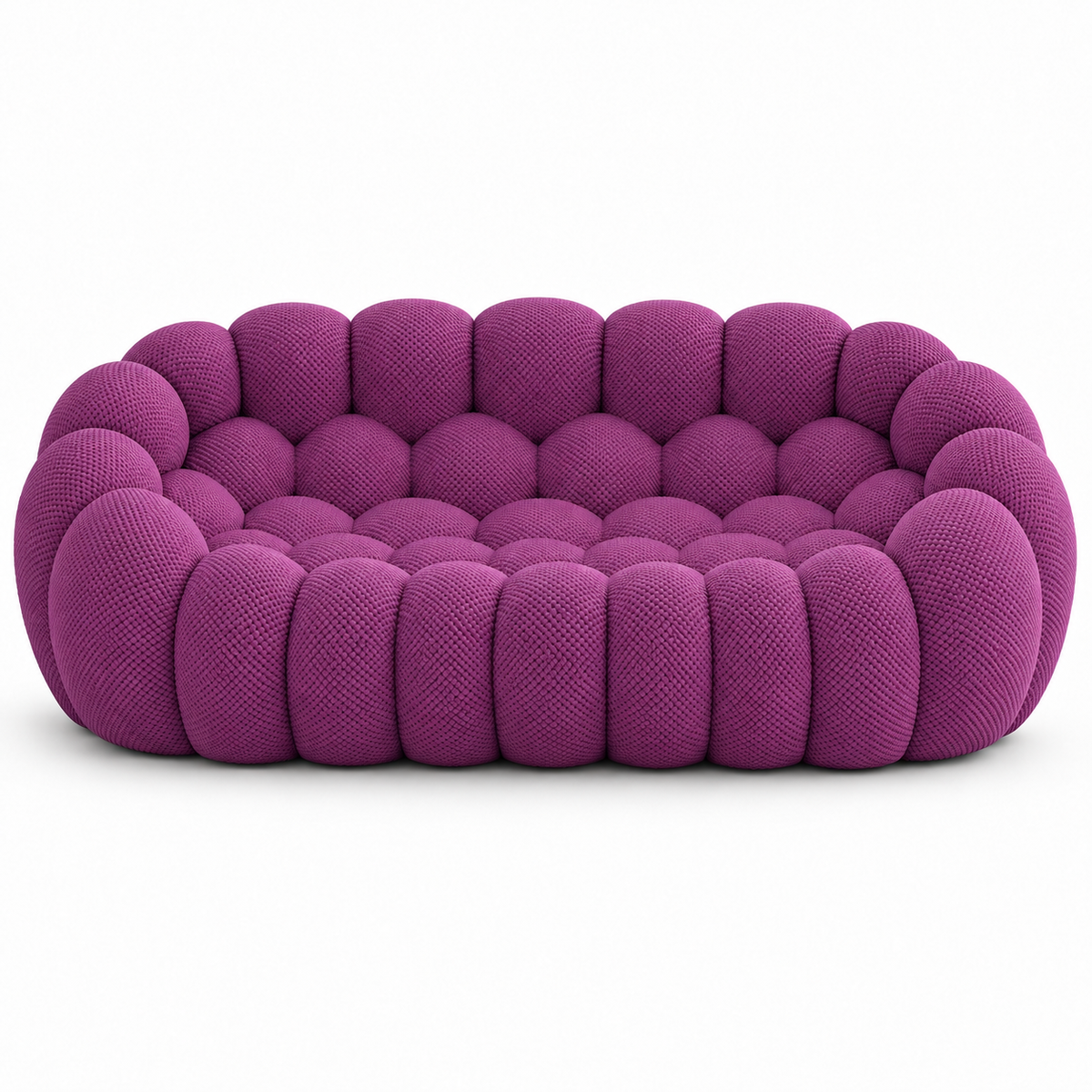 Canapé moderne violet texturé Oléa | Réinventez votre confort.