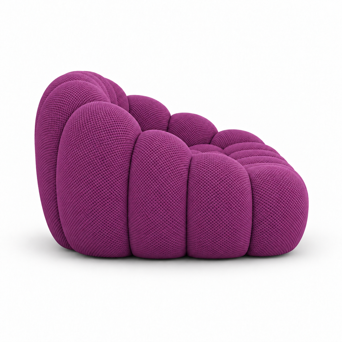 Canapé moderne violet texturé Oléa | Réinventez votre confort.