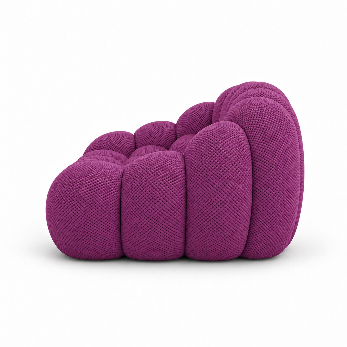 Canapé moderne violet texturé Oléa | Réinventez votre confort.